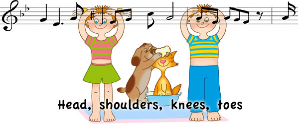 Head, shoulder, knees and toes - дитяча пісенька англійською відео, слова і переклад